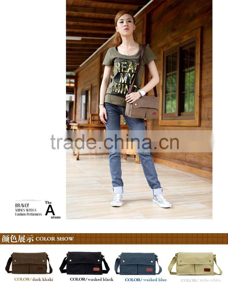 Cotton Canvas Teen Shoulder Bag Casual Lady Messenger Bag Cross Body Bag Woman Single Shoulder Bag 4 colors