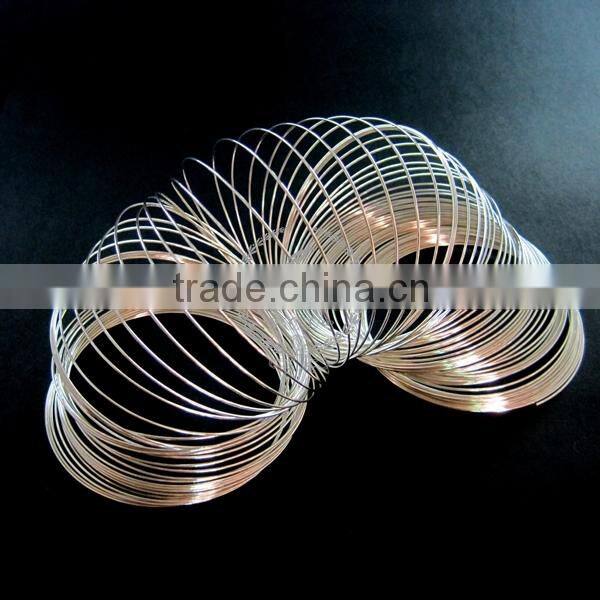100 layers silver simple steel wiring bangle bracelet DIY jewelry supplies 1900034