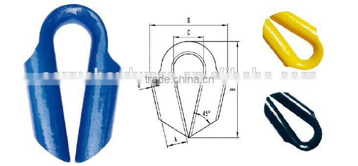 Powder Plastic Wire Rope Tube Thimble
