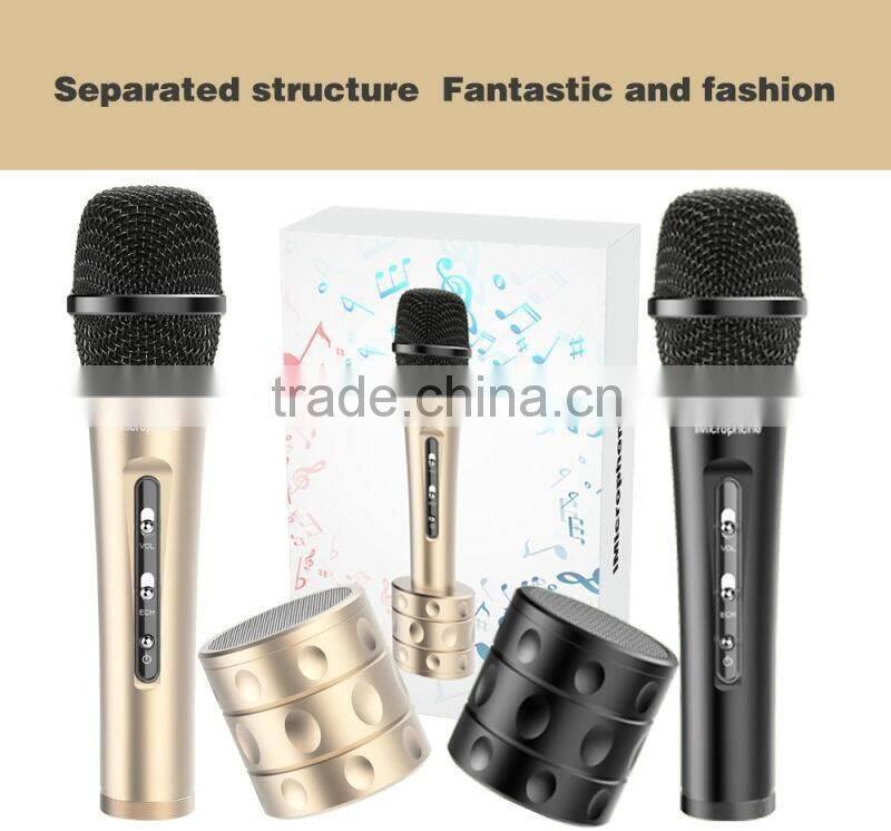 Portable wireless microphone bluetooth stereo Karaoke microphone