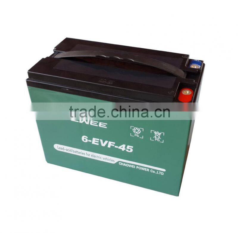 EVF Series VRLA Gel Battery for Electric Vehicles, 12V 45Ah at 3hr rate