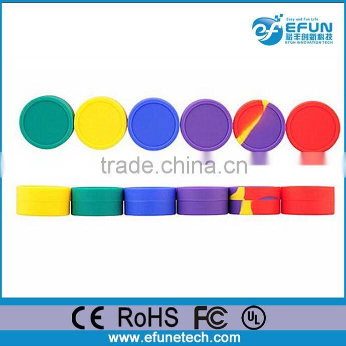 food grade silicone rubber dab wax/oil container,non-stick wax oil container storage jar