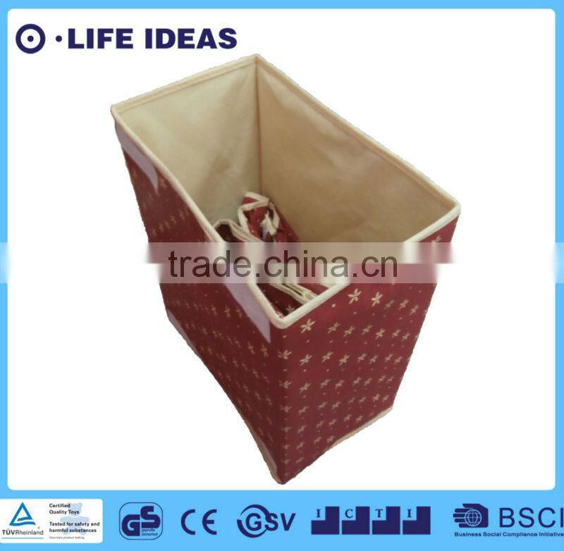 red non-woven fabric collapsible clothes home use storage box