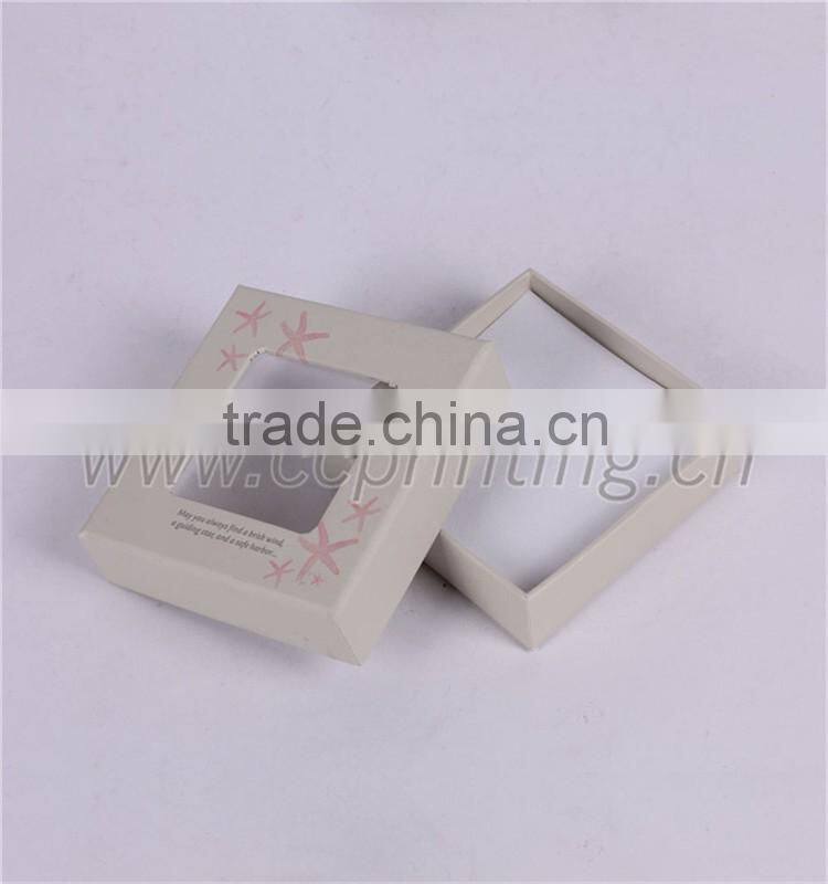 Custom cheap window jewelry packaging box with lid