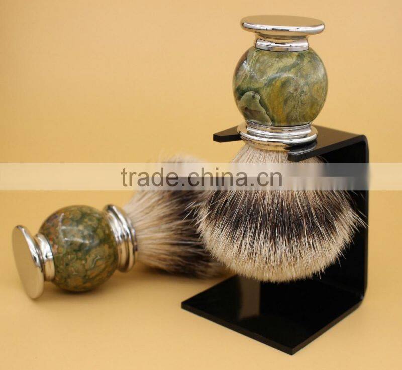 Genuine silvertip badger hair shaving brush men gift stainless steel handle