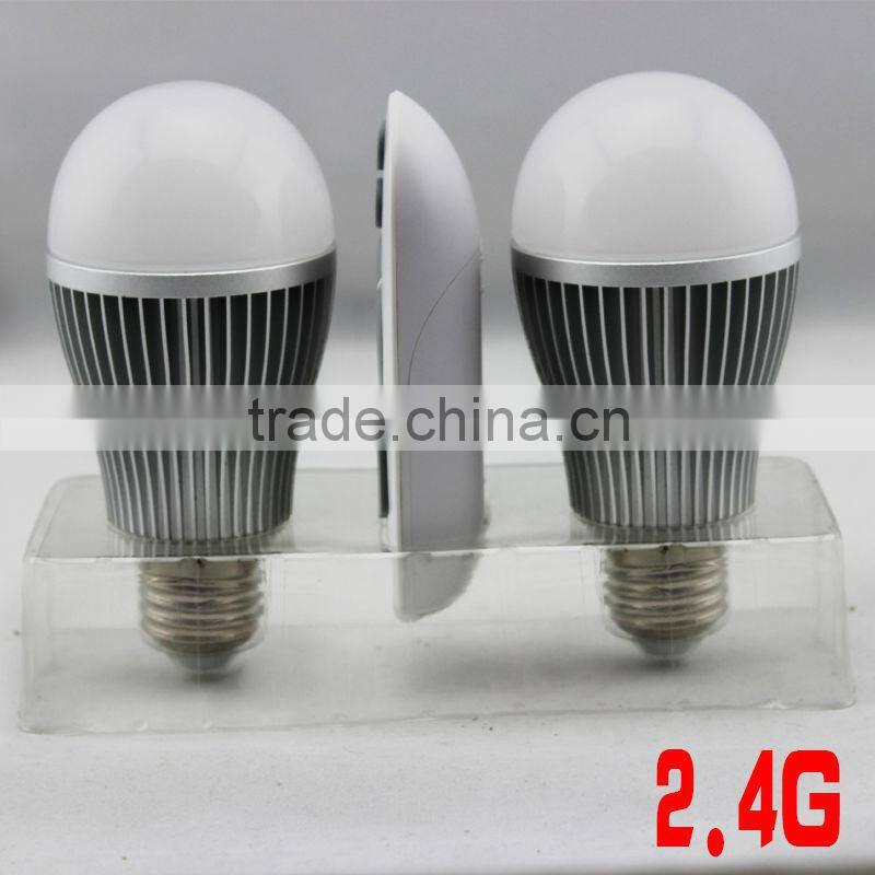 Color Temperature & Brightness Adjustable, AC85-265V 6W LED Wireless RF Remote Control Bulb Lights 2.4G Group Division