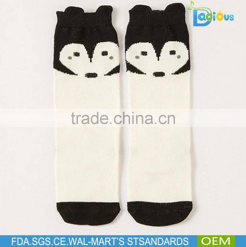 100% organic cotton tight funny knee high socks kids Christmas socks