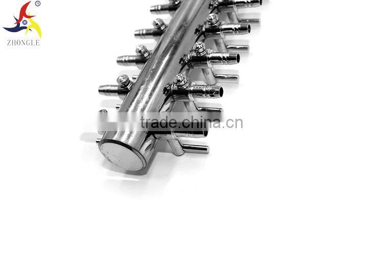 19 mm inlet 4 mm outlet one way in 18 way out metal air control valve