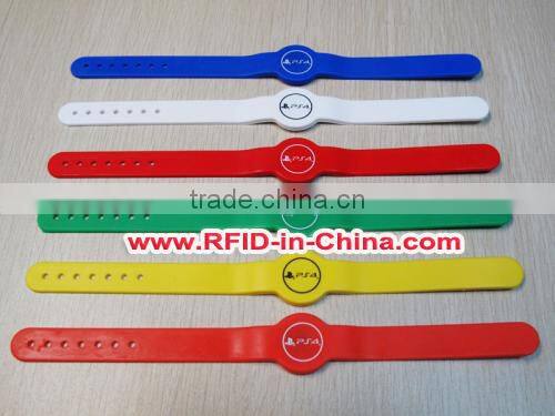 13.56MHz 1K/4K RFID Event Wrist Bands,Waterproof Silicone RFID Wristbands for Club