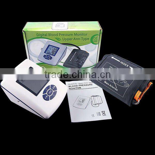 Fully Automatic Digital Upper Arm Blood Pressure Monitor Desktop Type Pulse Meter Auto Inflate Inflating / Deflate Diflating