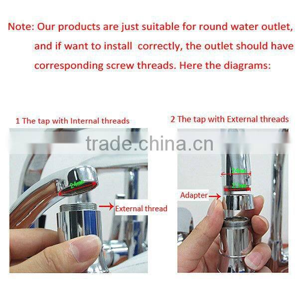 Temperature Sensor LED Water Faucet Glow Stream Light Green Red Blue