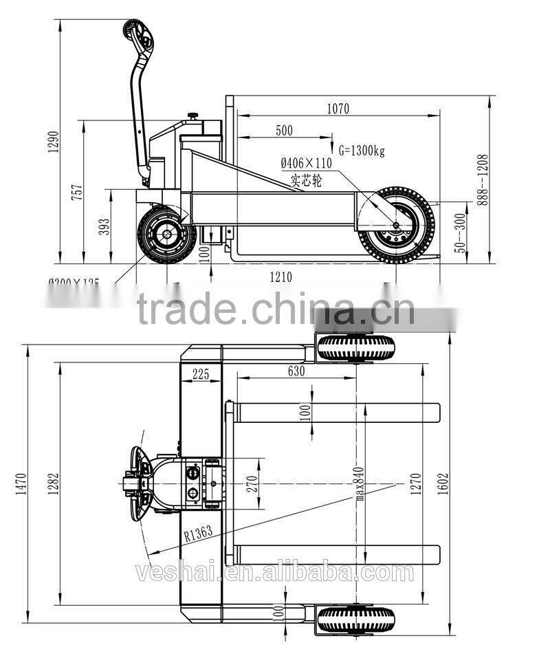 New design Veshai Electric Pallet Trucks VH-WP-130RT
