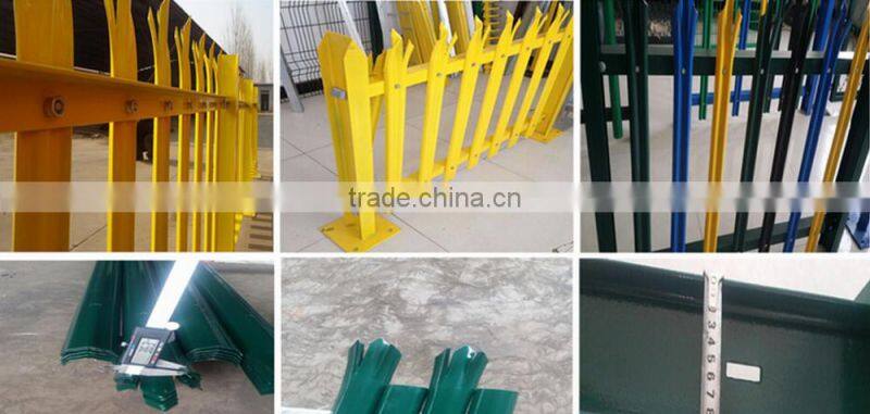 high quality security black palisade picket fence used for sale with pvc coated