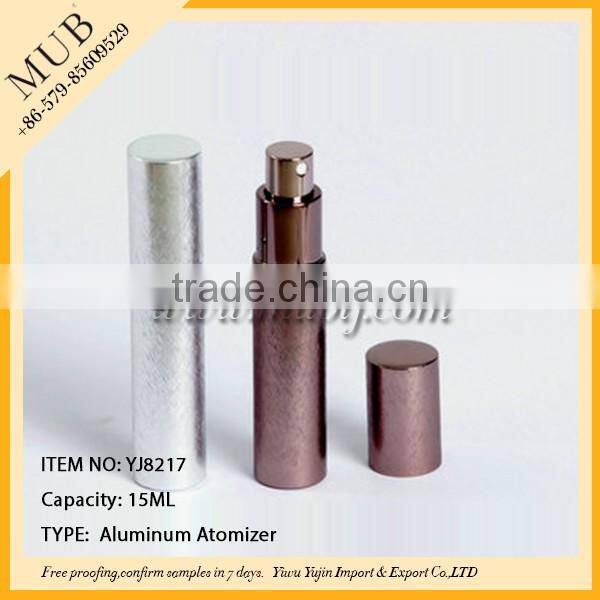 new design unique aluminum perfume bottle mini vial refillable empty bottle