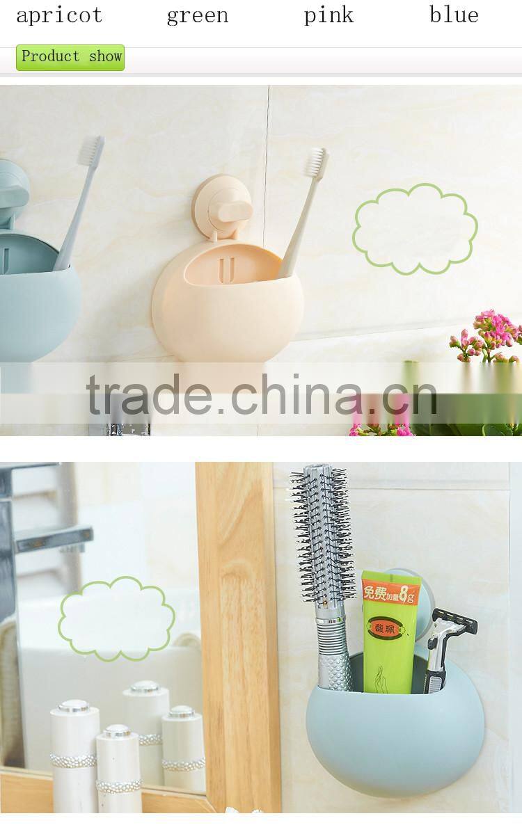 Wall Suction Soap Cups Toothbrush Toothpaste Holder Home Bathroom Organizer