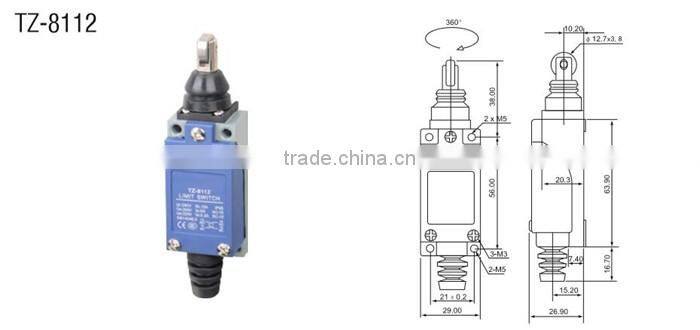 TZ-8112 Limit switch IP65 5A 250V comply with IEC60529 TZ-8 Limit switch