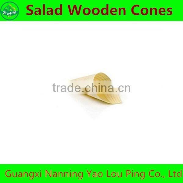 Disposable craft wood cones