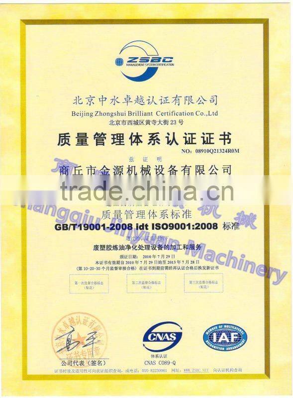 Professional manufacturer used rubber ,tyre,plastic pyrolysis plant ,rubber processing plant with CE,SGS,ISO.