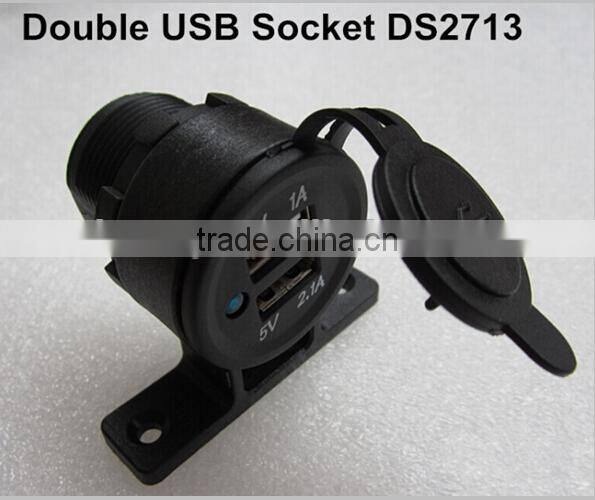 led light 12v car USB socket