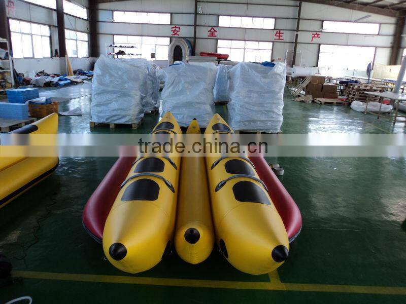 (ce) pvc material 8 persons water banana inflatable boat