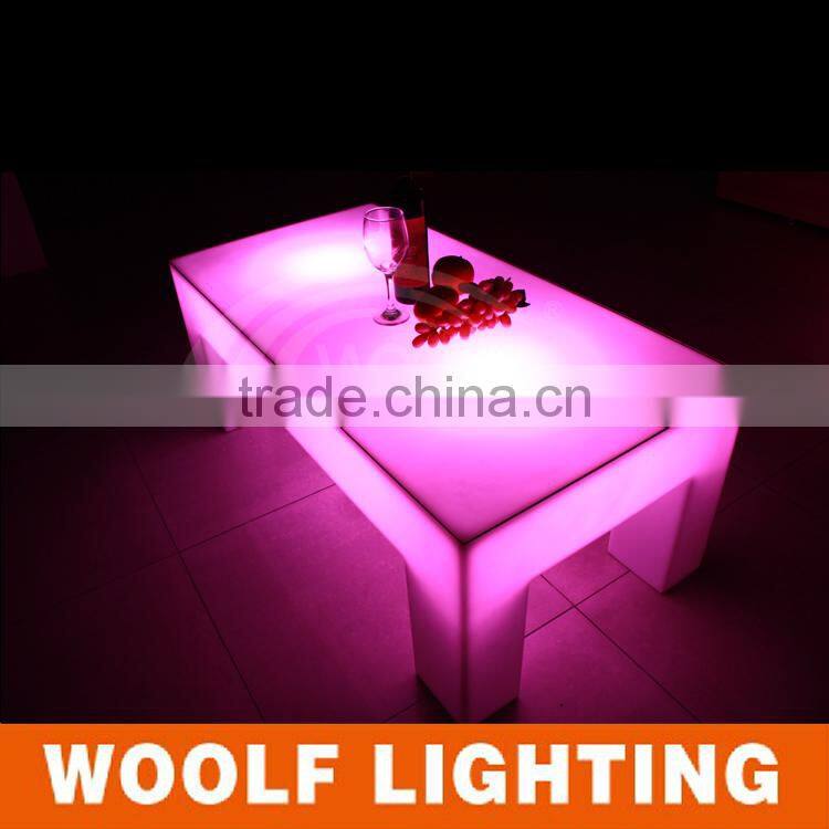 Domestic Fashionable Glowing LED Squre Dinner Table LED Square Furniture