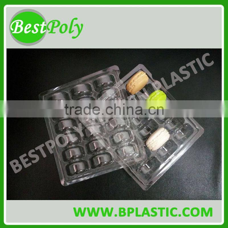 Hot sale!!! Plastic 18pc macaron tray packaging for sale