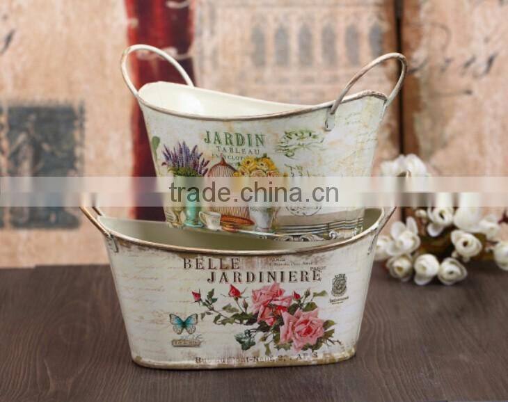 made in china wholesale galvanized mini metal pitcher flower vase