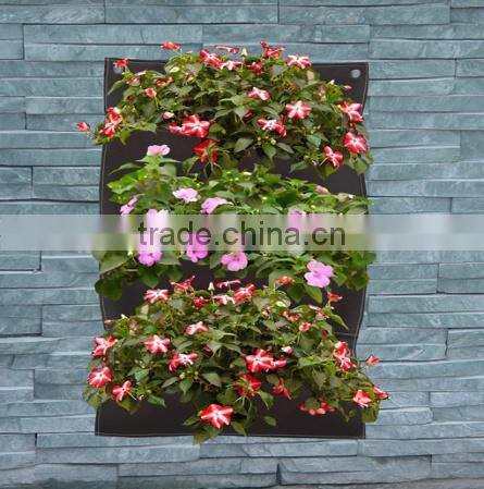 Vertical Hanging Wall Garden 6 Pocket Planting Bags,6-pocket Vertical Garden