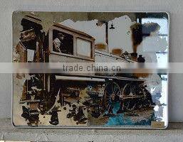 Custom printed mirror for home decor with beautiful artwork printed on mirror surface