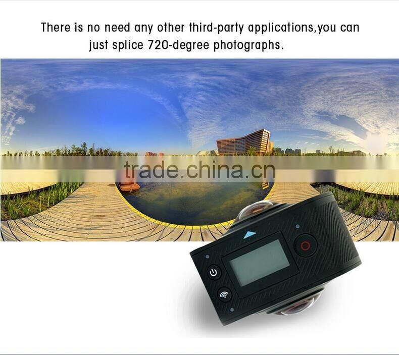 High Quality Waterproof 360 Degree Full View Video Camera VR HD Dual Lens Mini Go pro HD Sports Camera