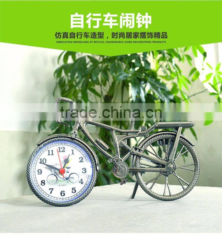 Classic Europen Alarm Clock With Bicycle Shape,Retro Style with Bike Outline