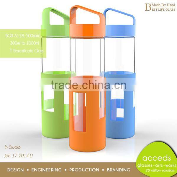 OEM/ODM Ti-Borosilicate Glass BPA Free Wholesale Tea Bottle