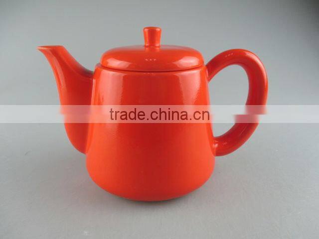 Stocked glazed colored ceramic teapot, coffee pot