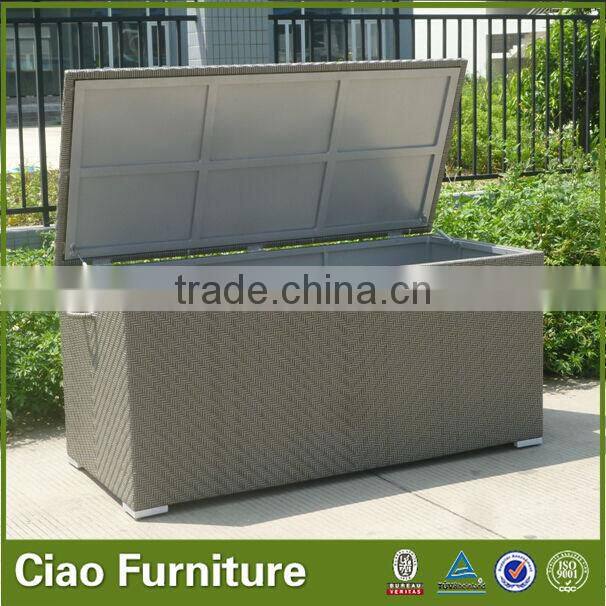 synthetic rattan cushion storage box