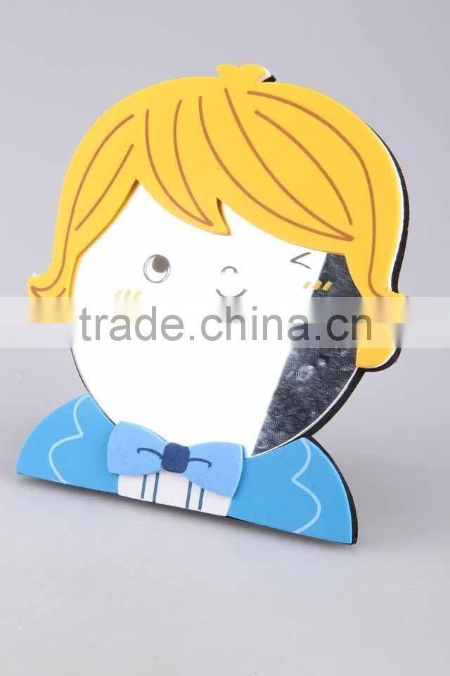 Cartoon human shaped EVA mirror creative design flower/crown shaped mirror