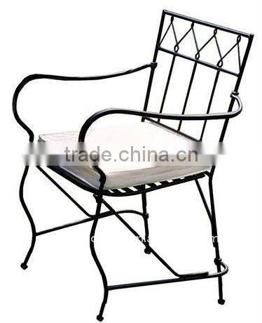 wrought iron folding chair