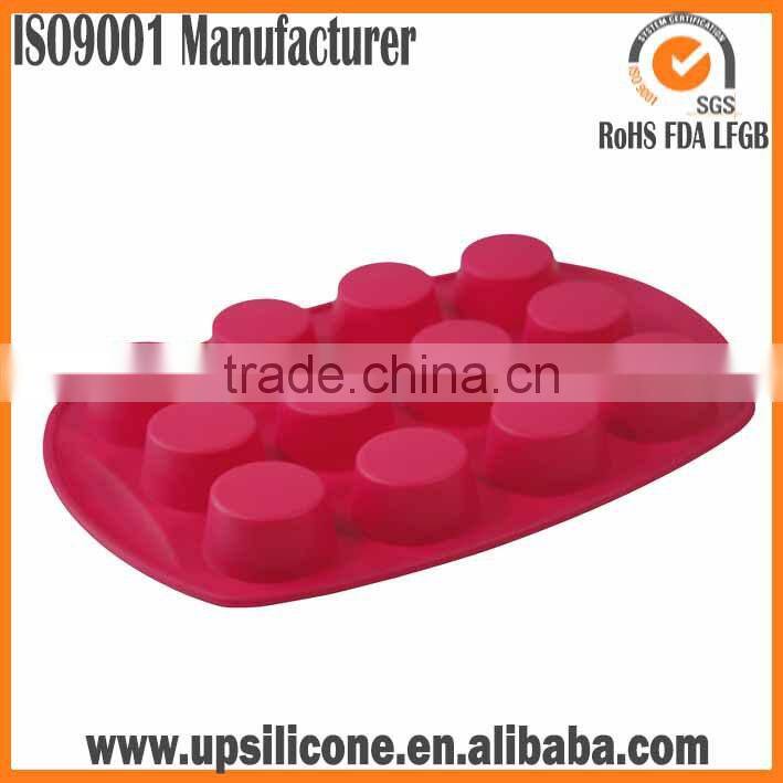 FDA and LFGB approved 100% food grade silicone 12 cups muffin tray