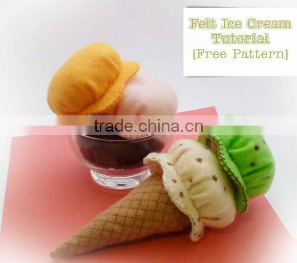 2017 high quality party supply new products hot sale home decoration handicraft promotional felt decoration ice cream