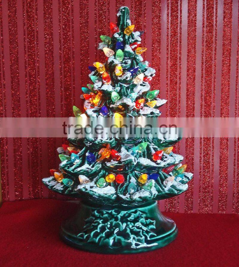 bulb lights up painting ceramic Christmas tree light
