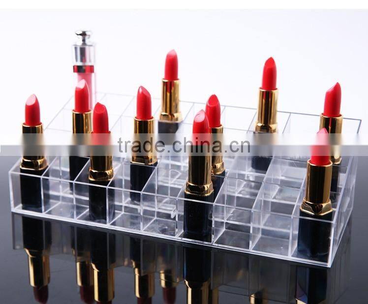 36 grid Lipstick display case plastic storage box for nail polish makeup cosmetic mascara