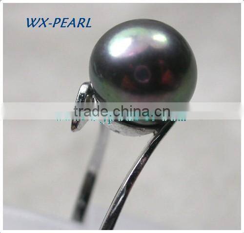 925 silver original tahitian pearl ring