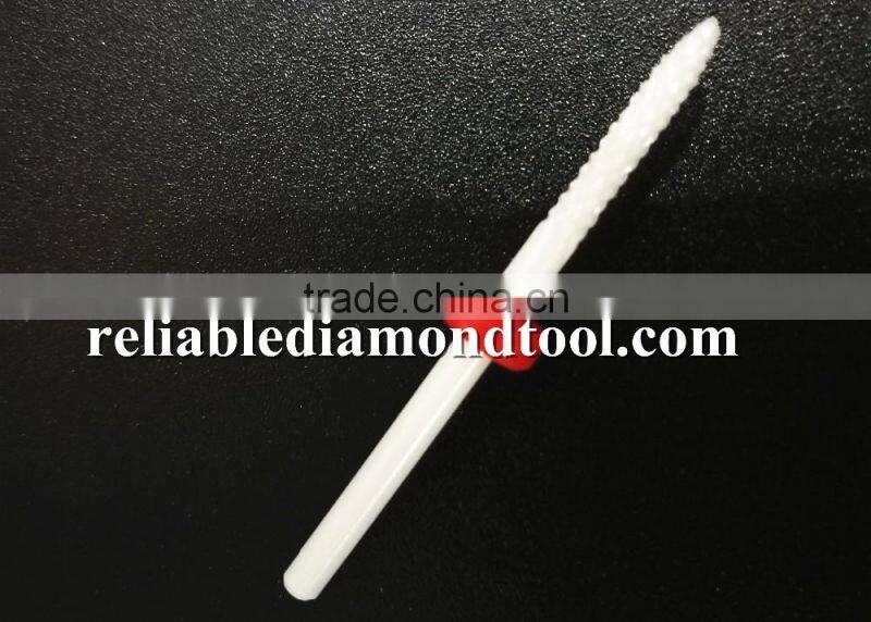 Fine Type Small Flame Head Diameter 2.0MM Polishing Drill Nail Ceramic Drill Bit