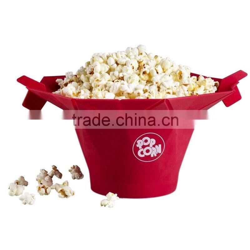 2016 whole sale food grade silicone Pop Top Silicone Microwave Popcorn Popper