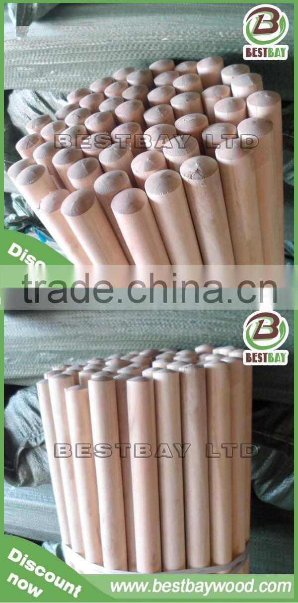 Made in China wood broom stick with Italian screw export to Saudi Arabia
