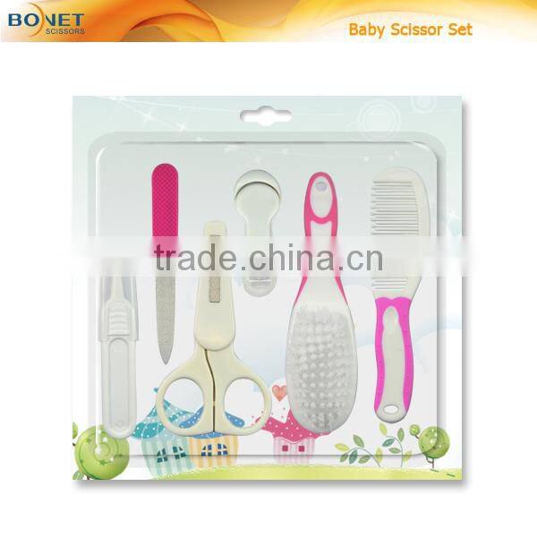 SBS0008 CE qualified 3-1/2'' baby infant scissors with transparent cover