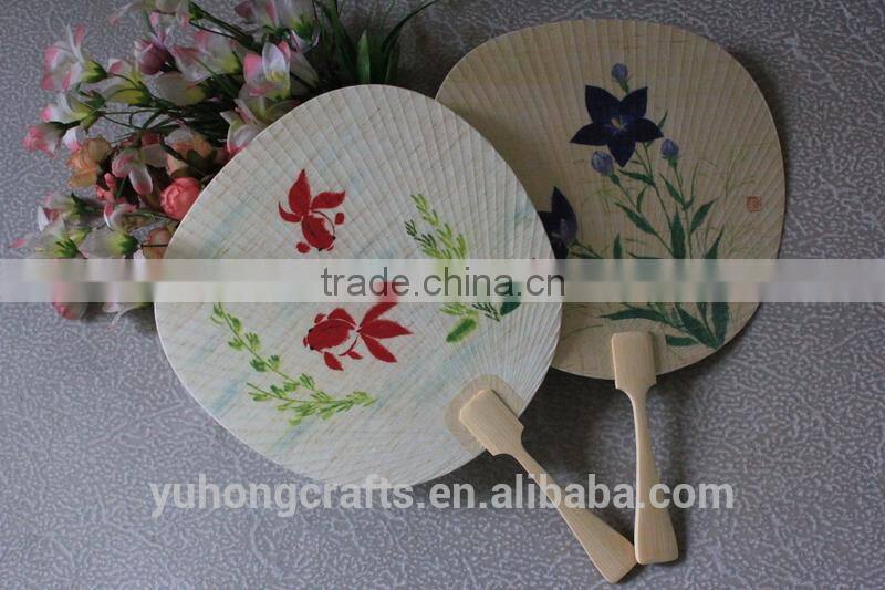 Custom printed round wholesale Japanese personalized hand fan