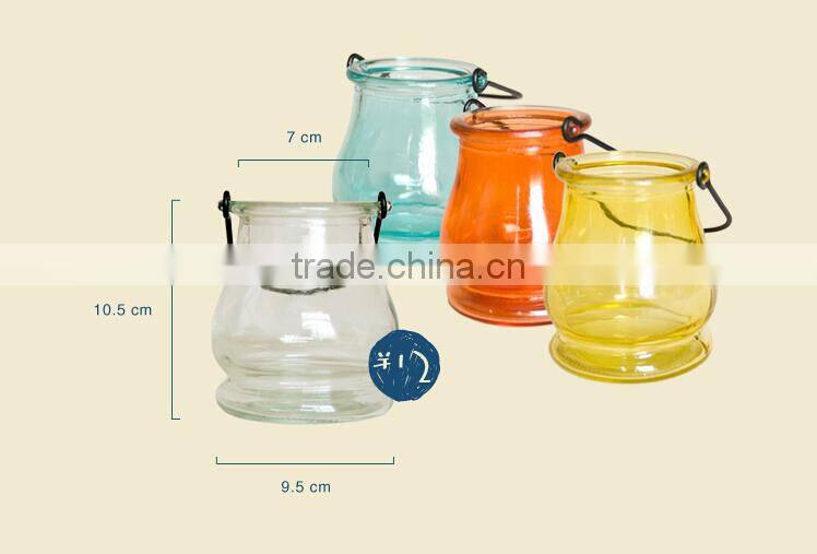 Multicolour Glass Candle Holder Fashion Mousse Small Vase Ball Custom Wholesale Wedding Decoration Candlestick