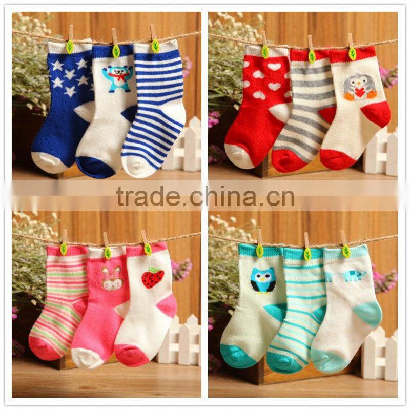 Colorful Cotton Suit To Baby Custom Print Socks Cheap Fashion Socks