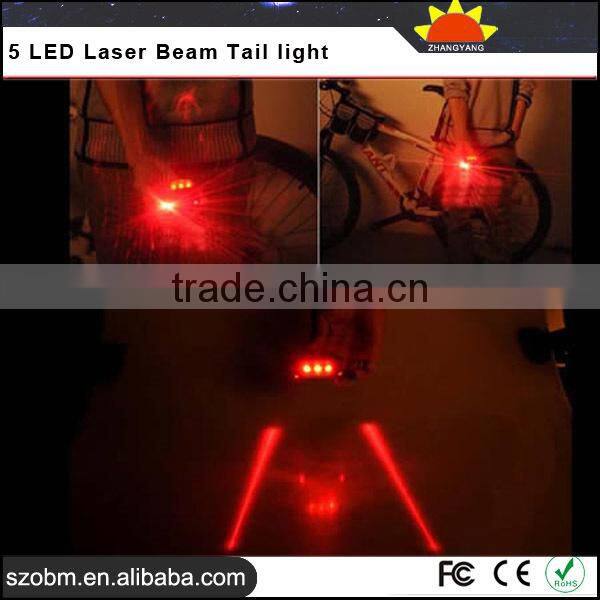 Bike Bicycle Scooter Safety 5 LED Laser Beam Tail light led bicycle rear light