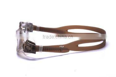 Lightweight silicone anti uv quick adjust swimming goggle